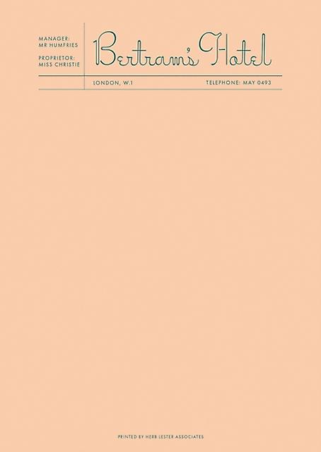 Fictional Hotel Notepads Bertrams Hotel by Herb Lester Associates Paperback Book
