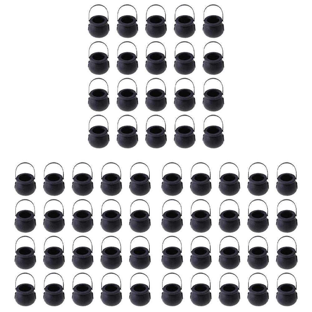 20 Pcs Candy Kettles Witch Skeleton Cauldron Holder Pot With Handle