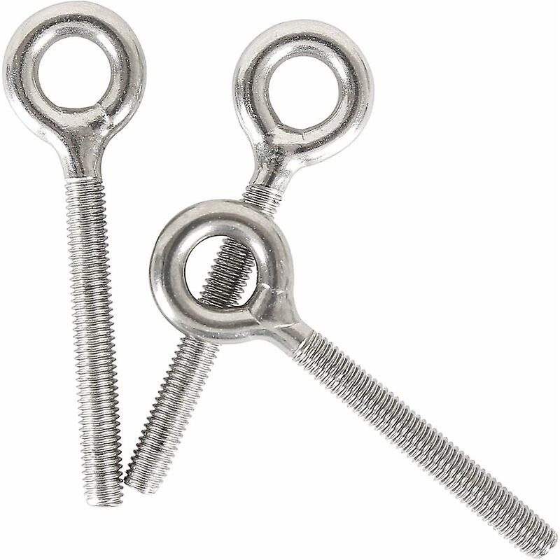 M5 304 Stainless Steel Long Ring Screw Threaded Rod Ring Bolt 10PCS