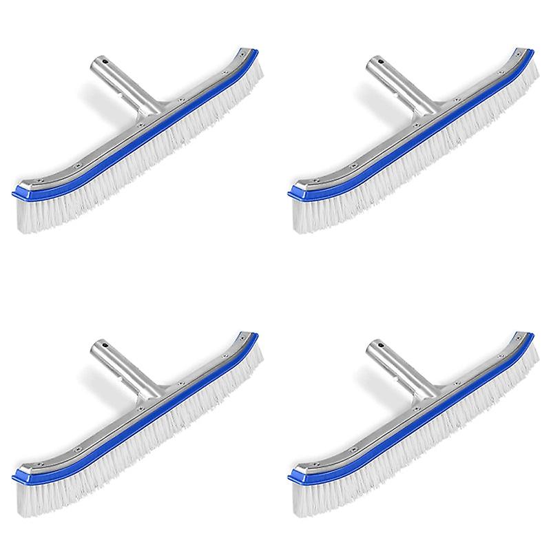 4X Pool Brush, Swimming Pool Wall & Tile Brush 18 Inch Swimming Pool Cleaning Pole Brush Head Replacement Brush,blue