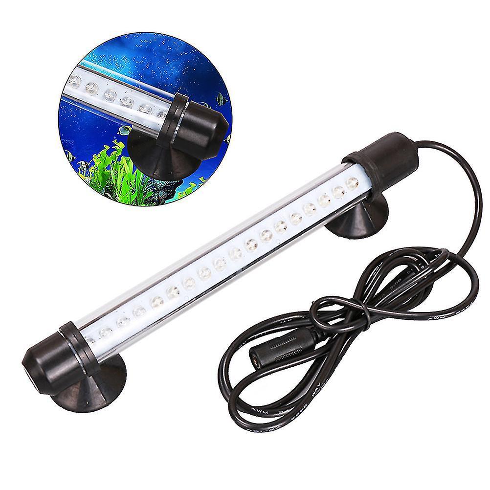 Fish Tank Underwater Led Light 3 Colors Waterproof Submersible Aquarium Light Suction Stick Bar Lamp