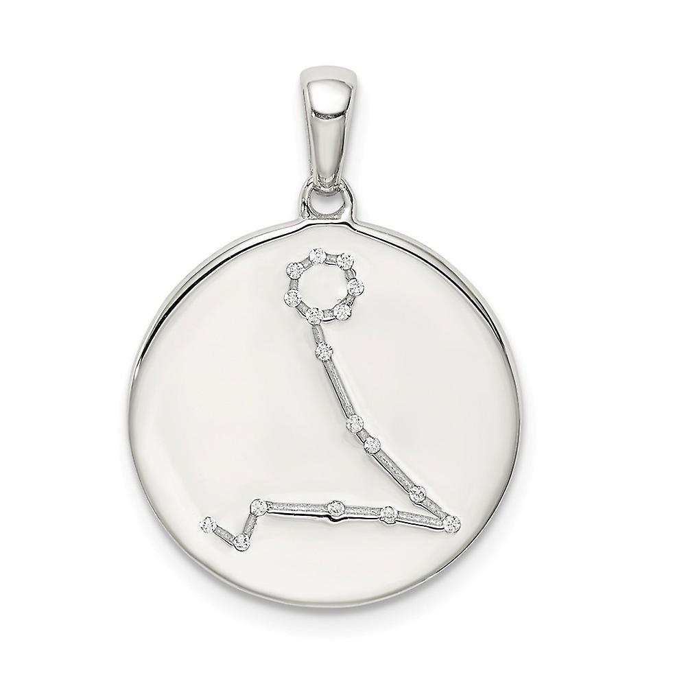 925スターリングシルバーとキュービックジルコニア魚座ゾディアックペンダントネックレスペンダント女性用