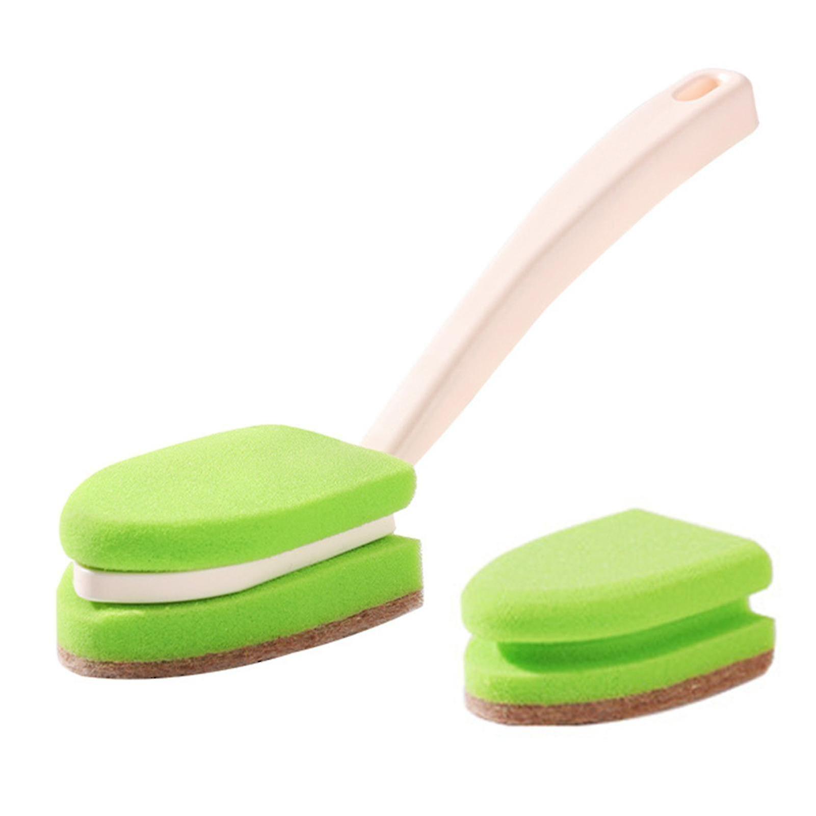 Sisal Sponge Pot Brush Long Handle Cup Bottle Scrubber Cleaning Kitchen Supply