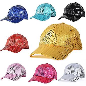 Dames Glitter Pailletten Baseball Cap Gesp Terug Party Outdoor Verstelbaar