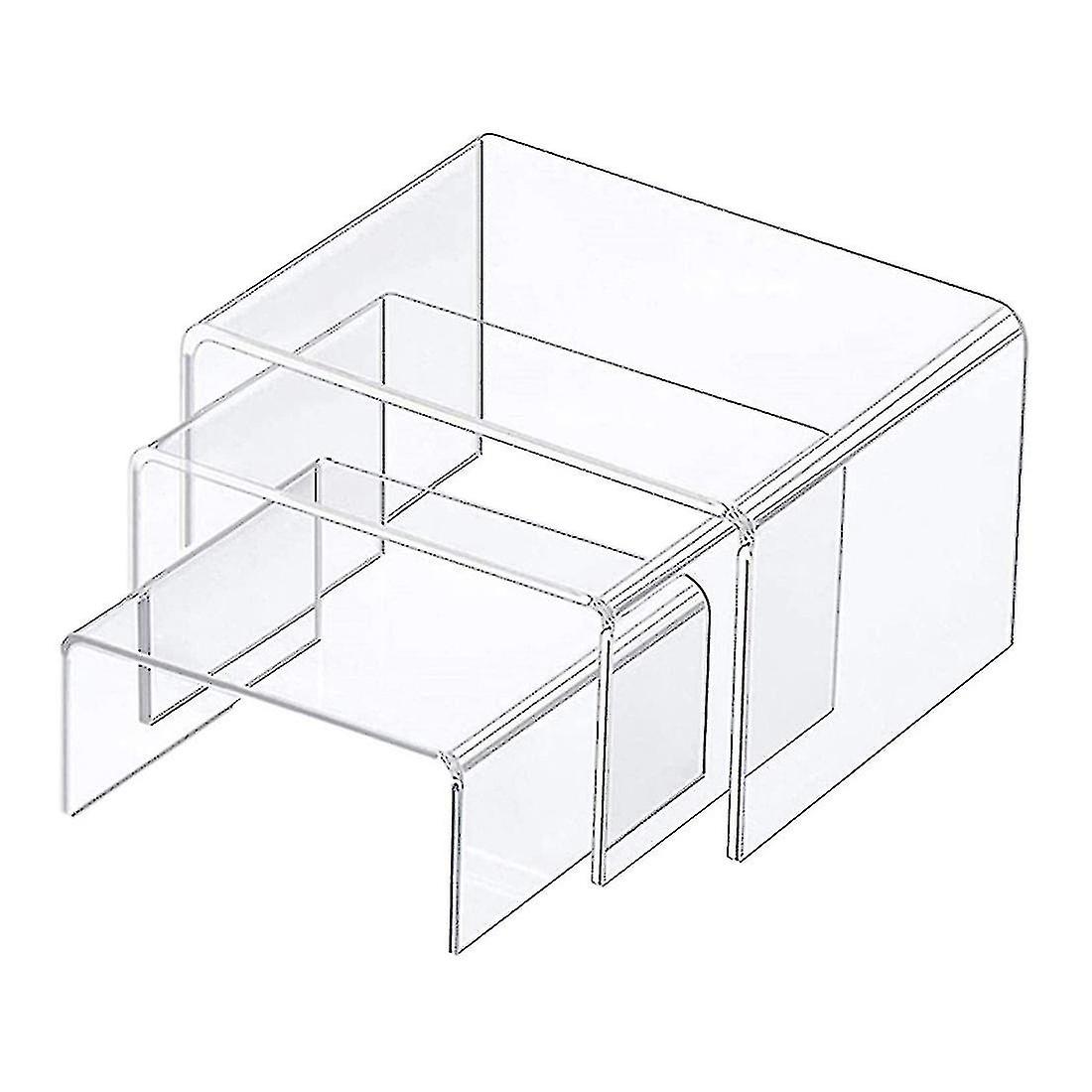 3 Stück Acryl-Display-Ständer transparenter Ständer für Schmuck