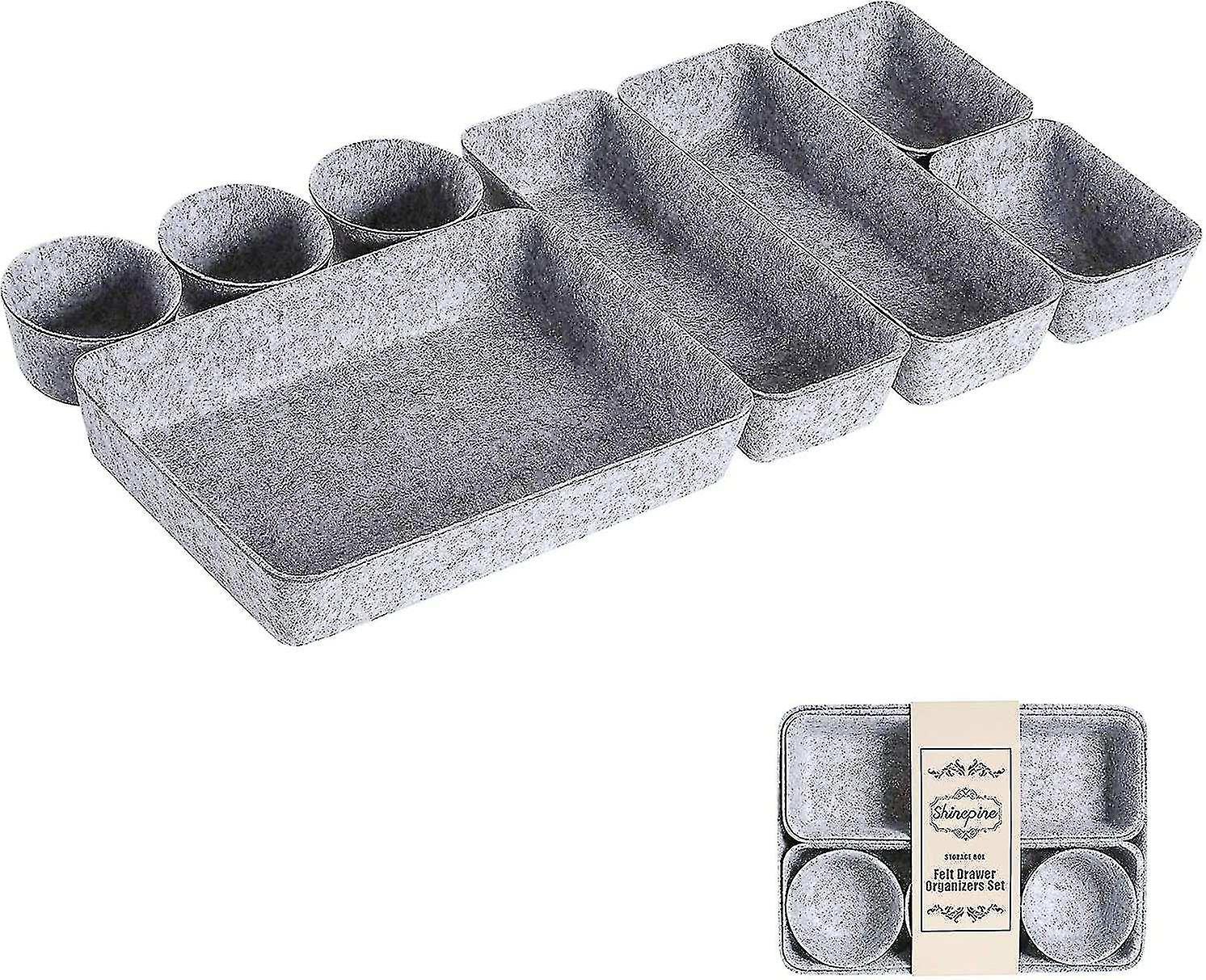 Desk Drawer Organizer Trays, Foldable Felt Drawer Organizers Set, Versatile