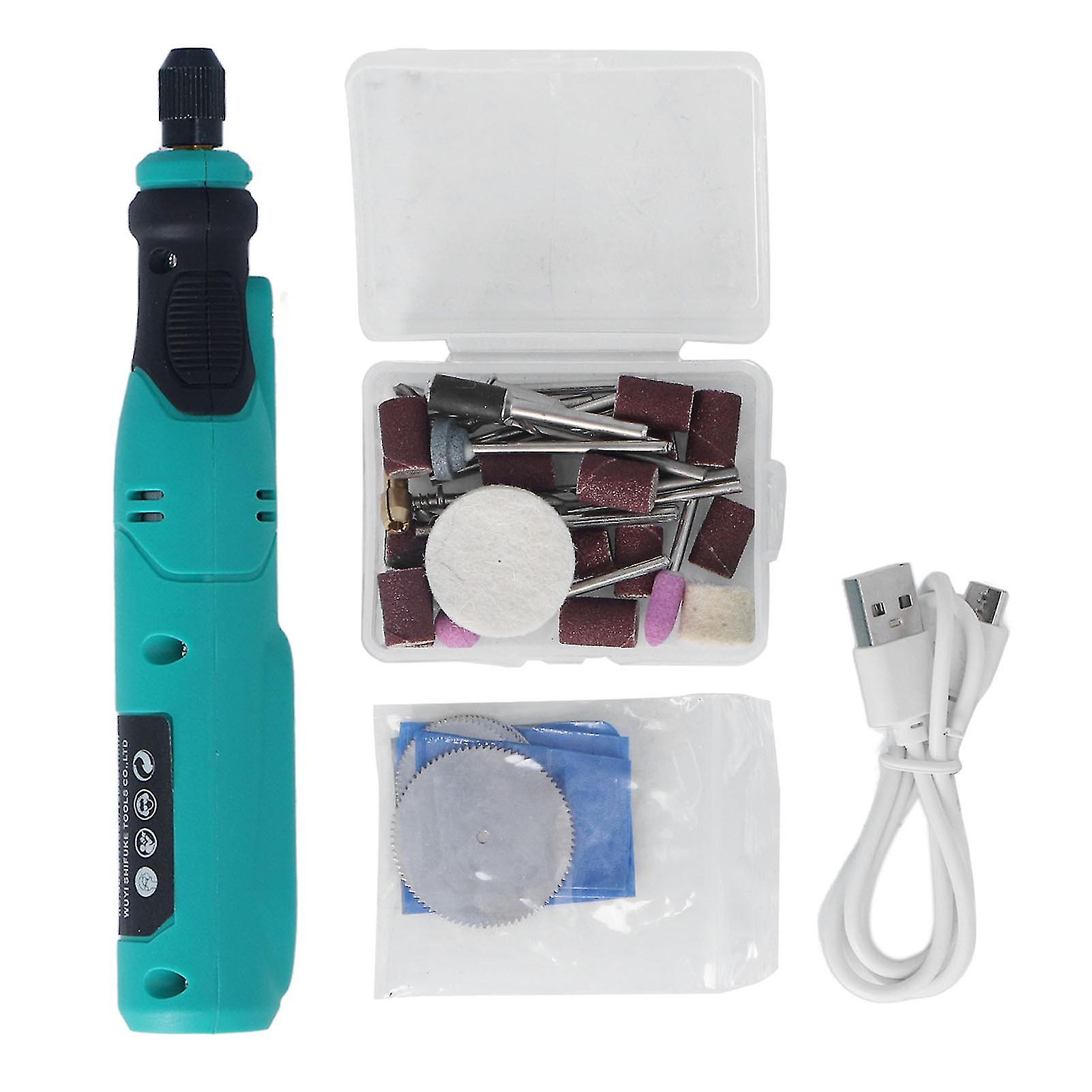 40Pcs Cordless Rotary Tool 3.6V USB Charging 3 Variable Speed for Grinding Polishing