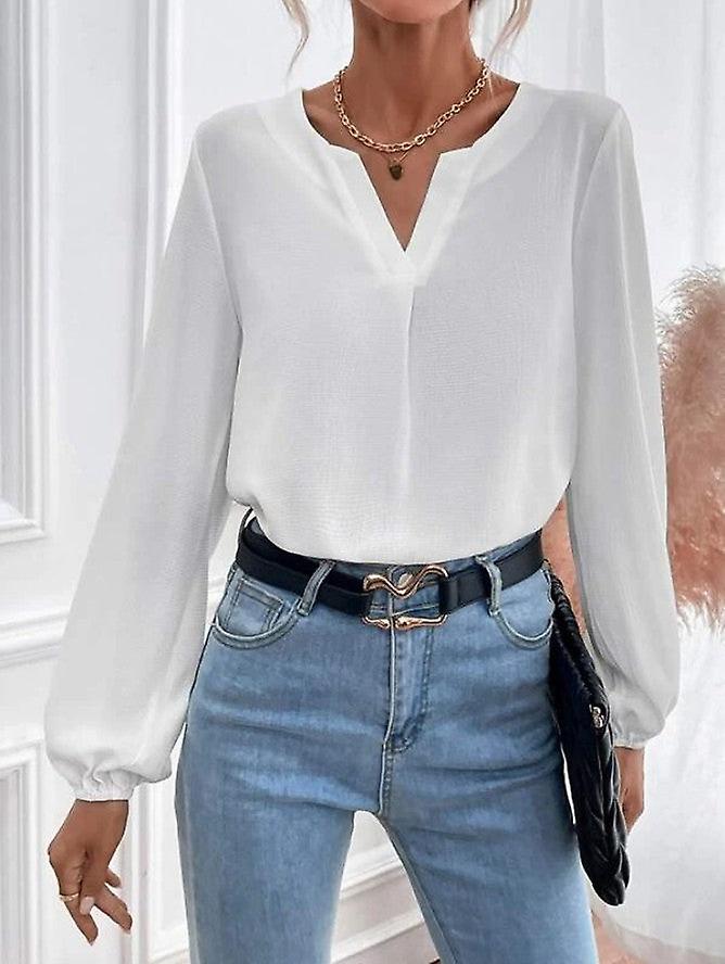 Temperament Commute Solid Color Long Sleeve Bottoming Shirt