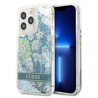 Guess Flower Liquid Glitter Collection Hard Case Cover for...