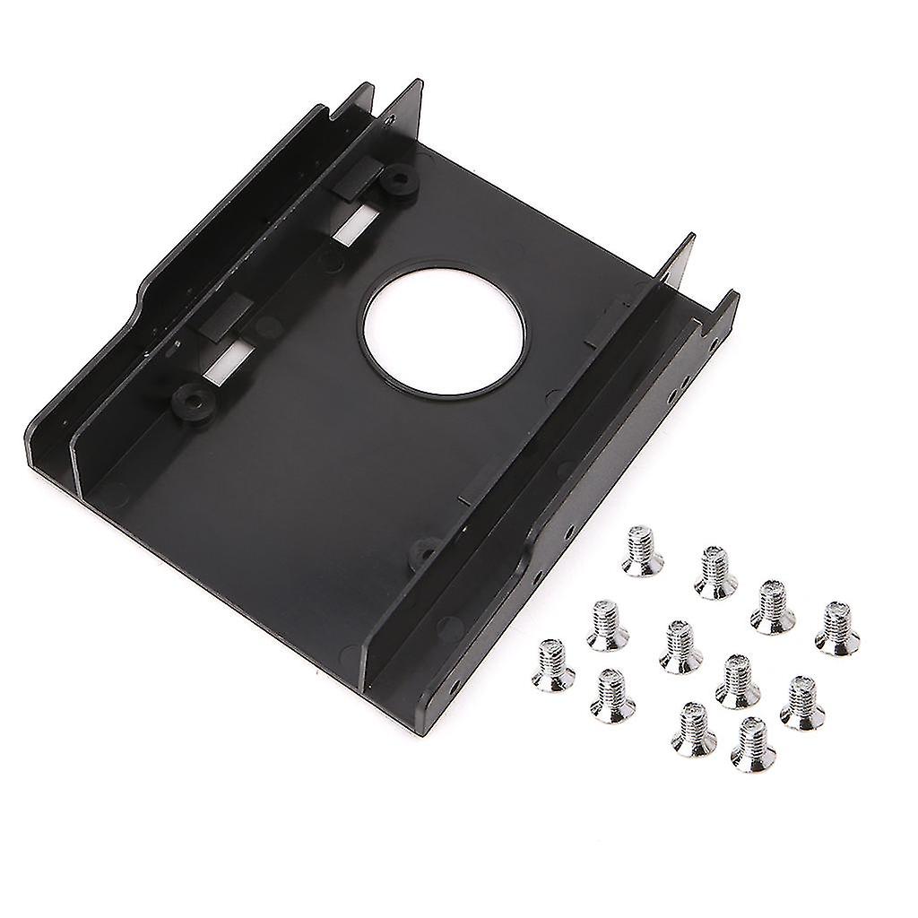2.5" Ssd Hdd Bracket To 3.5" Storage Bay Converter Support Dual Bay Caddy