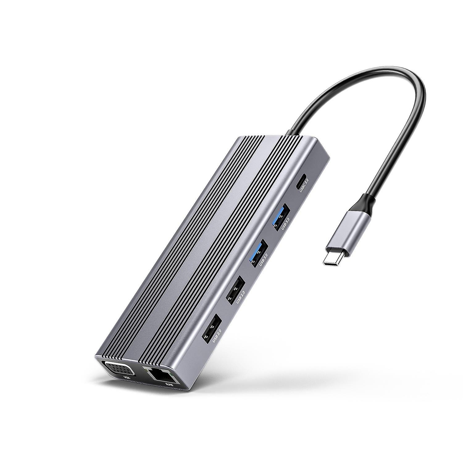 12-in-1 Type-C Docking Station HDMI VGA Same Screen HUB Hub Notebook Expansion Dock