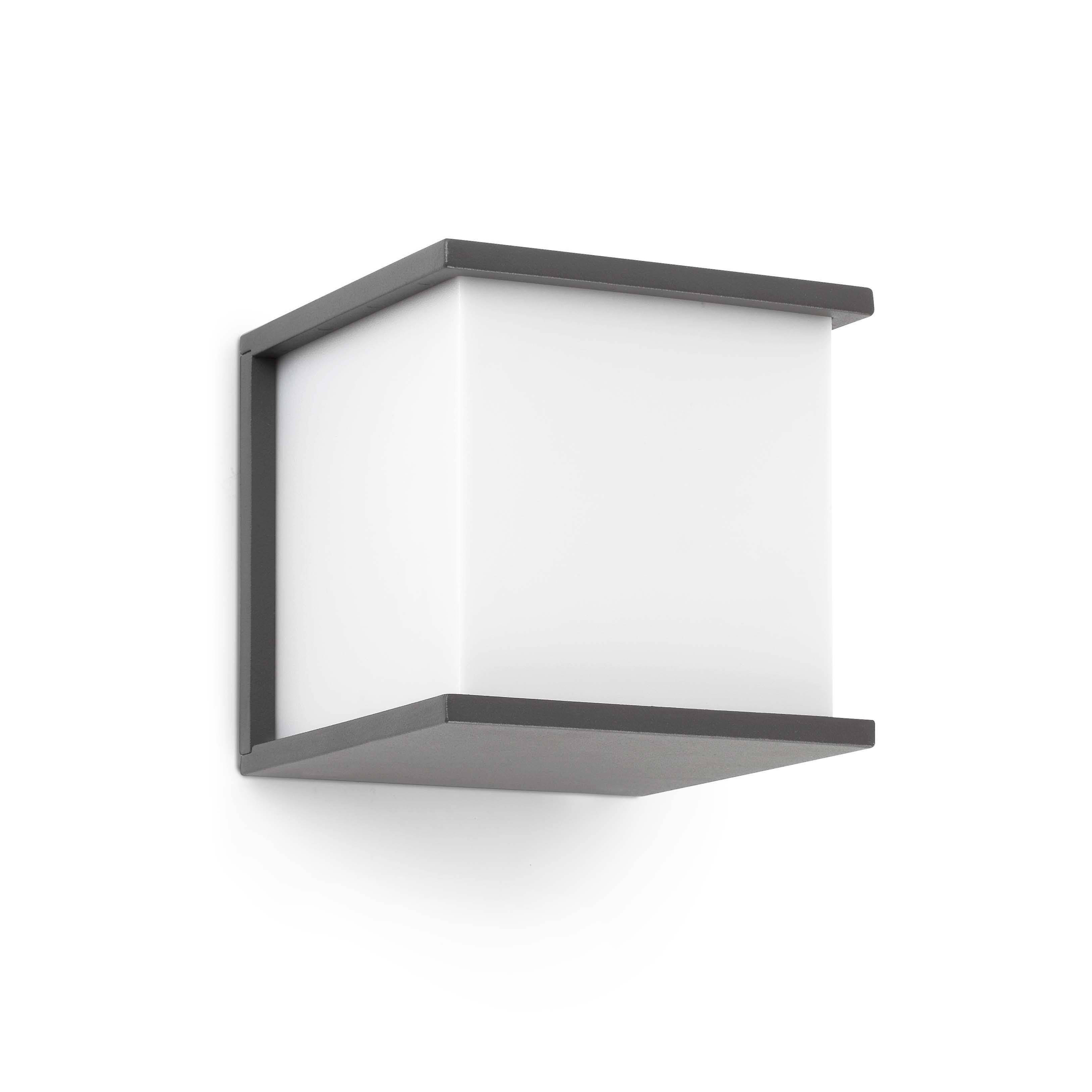 Faro Kubick - 1 Light Outdoor Wall Light Dark Grey IP44, E27