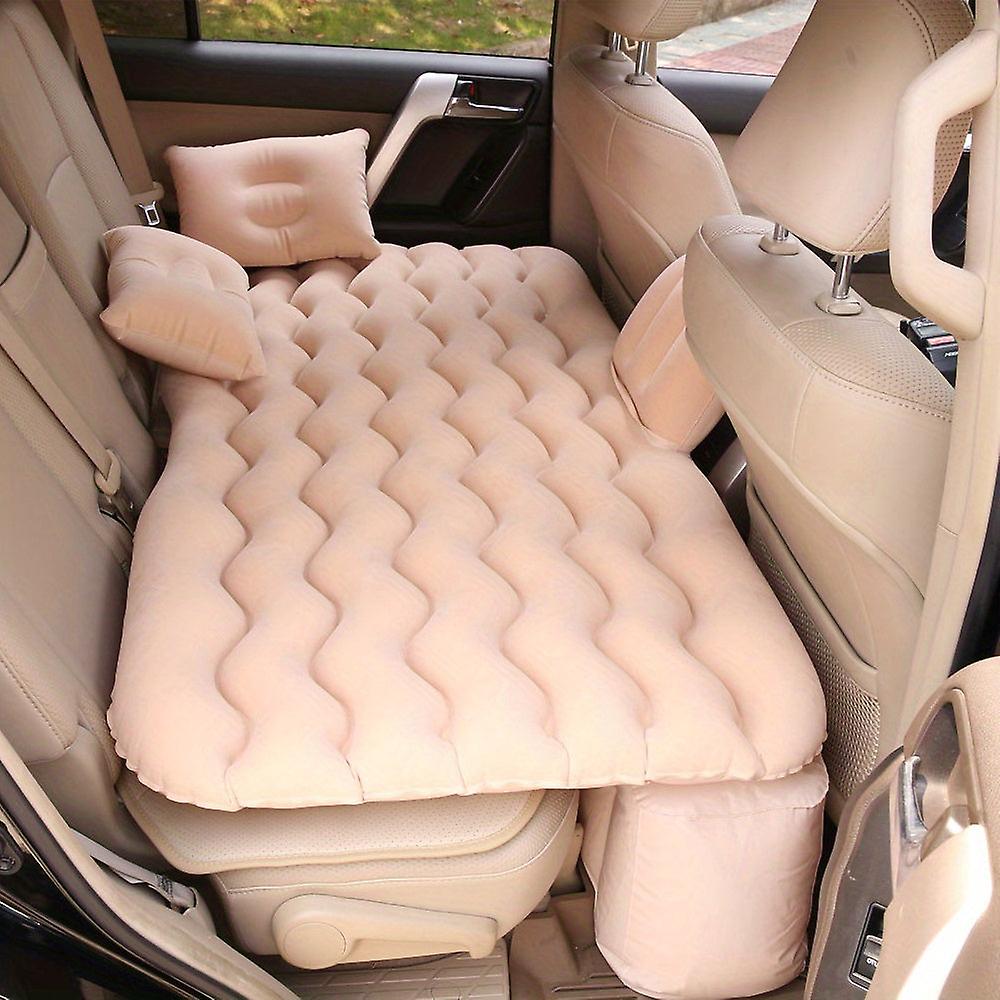 Multi Functional Pvc Suv Travel Air Cushion Car Bed With Flocking Design