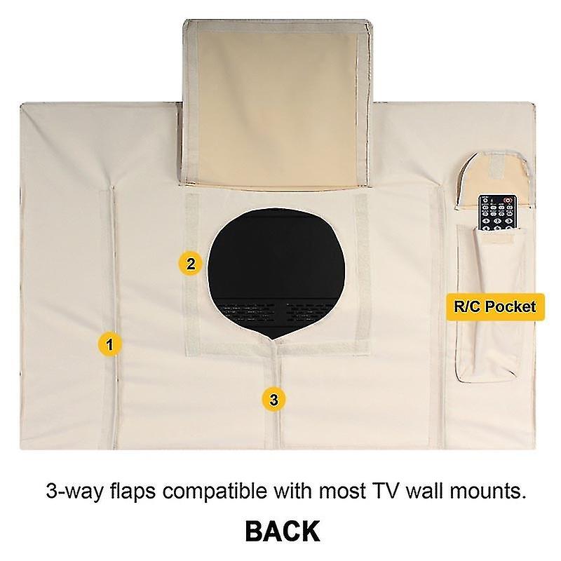 22インチ～75インチ 屋外用テレビ画面 ダストジャケット付き 高品質オックスフォード 600D ブラックベージュ TVボックス