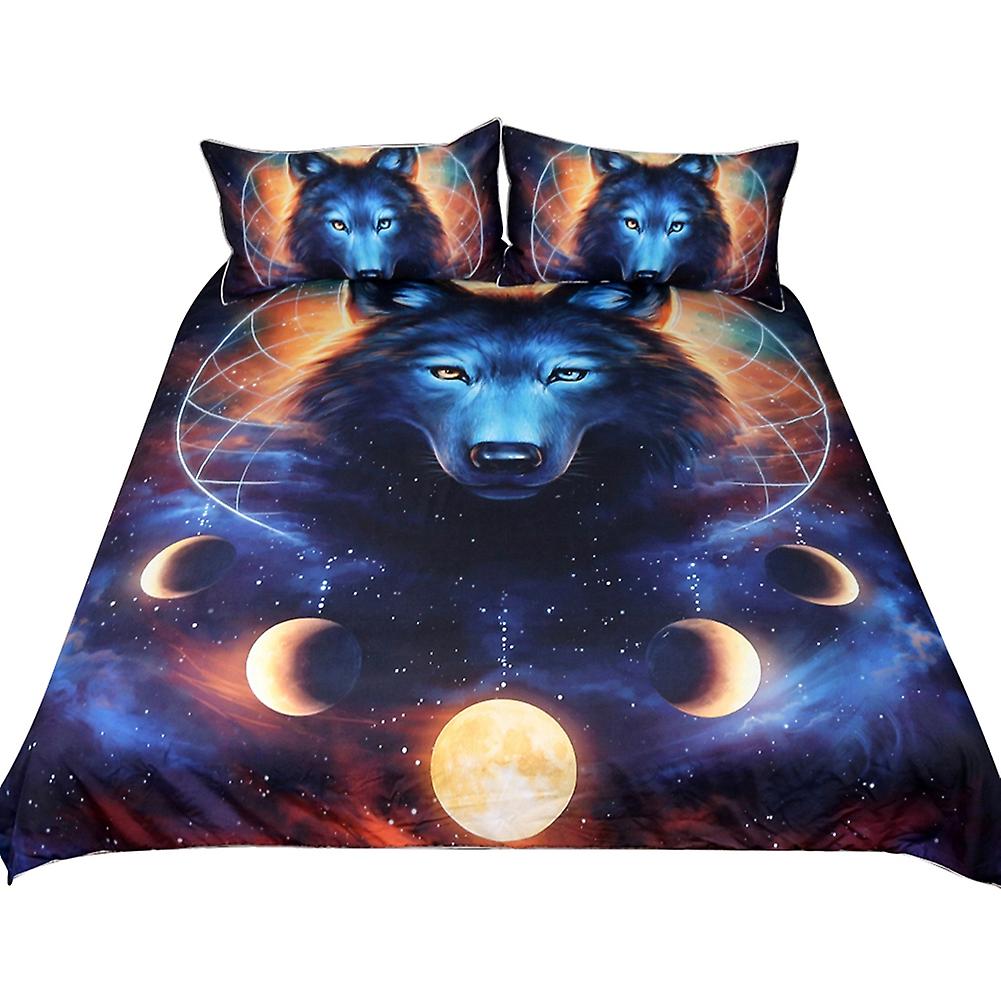 3pcs\/set 3D Print Dream Catcher Moon Pattern Duvet Cover Pillow Cases Bedding Set (US Full)