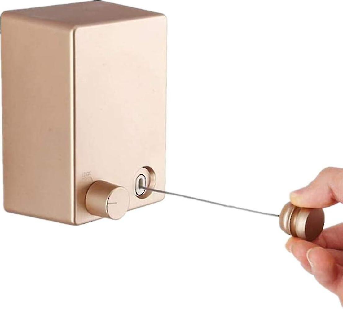 Indoor Outdoor Retractable Clothesline Wall Mounted Laundry Drying Rack with 4.2M/13.8ft Adjustable