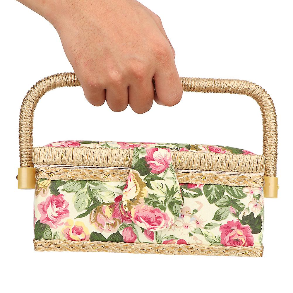 Handmade Fabric Needle and Thread Storage Basket for Home (No. 2)