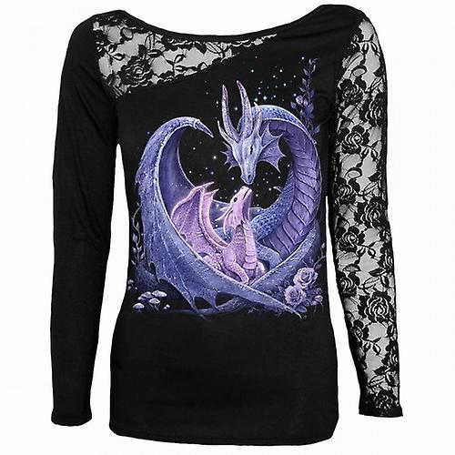 Spiral Direct Womens/Ladies Maternal Instincts One Shoulder Long-Sleeved Top