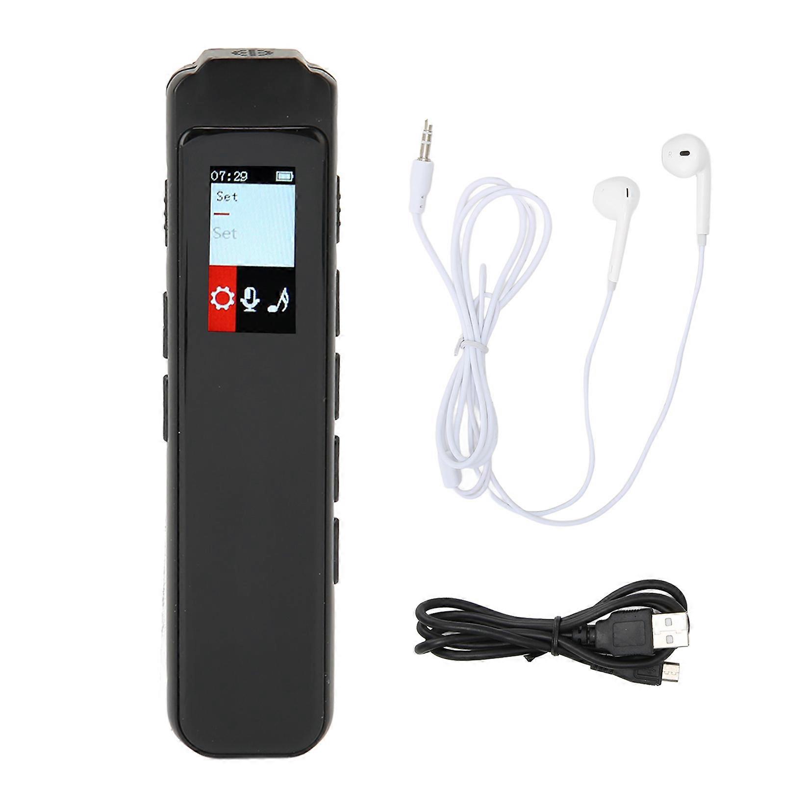 Digital Voice Recorder Hd Smart Noise Reduction Small Mp3 Player Voice Activated Recorder With Playback For Lecture 8gb
