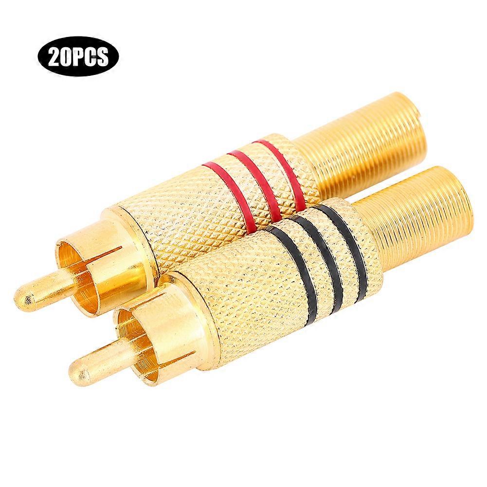 20 قطعة RCA موصل الزنك AV الصوت المكونات استبدال مجموعات لمعدات الصوت المنزلية