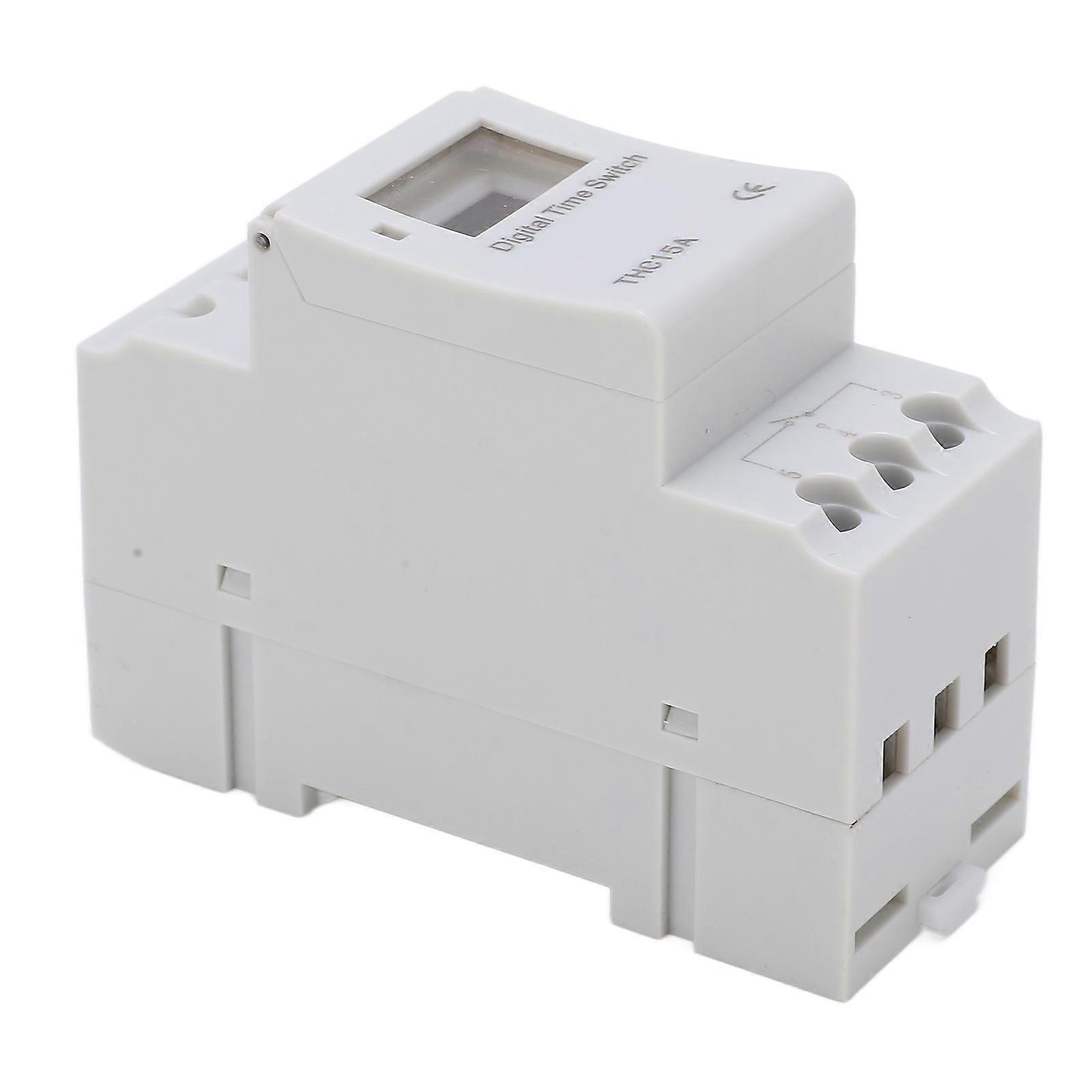 THC15A Electronic Time Switch LCD Display Programmable Digital Timer for Street Lamps