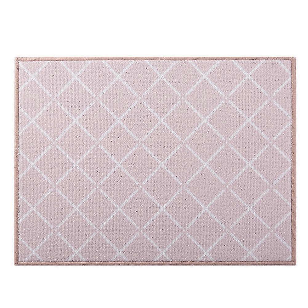 Retangular Heat Insulating Absorbent Dish Carpet Mat Pad for Dinning Table (Pink)