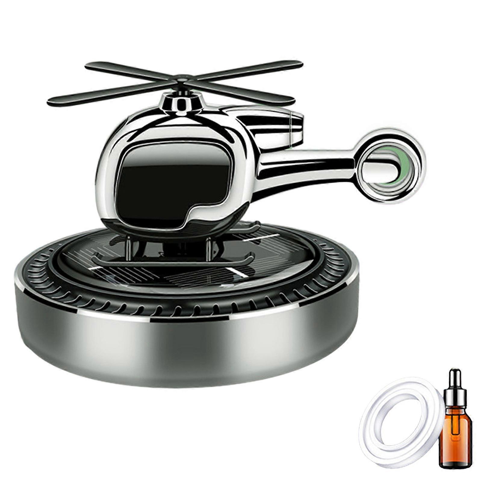 Solar Powered Helicopter Modeling Car Air Freshener Decoration 360 Degree Rotating Auto Aromatherapy Propeller Rotating Diffuser Car Accessories xi