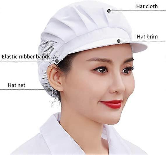 Chef Beret Unisex Kitchen Hat with Mesh Working for Workshop Factory Kitchen Catering Bakery(3 Pcs)