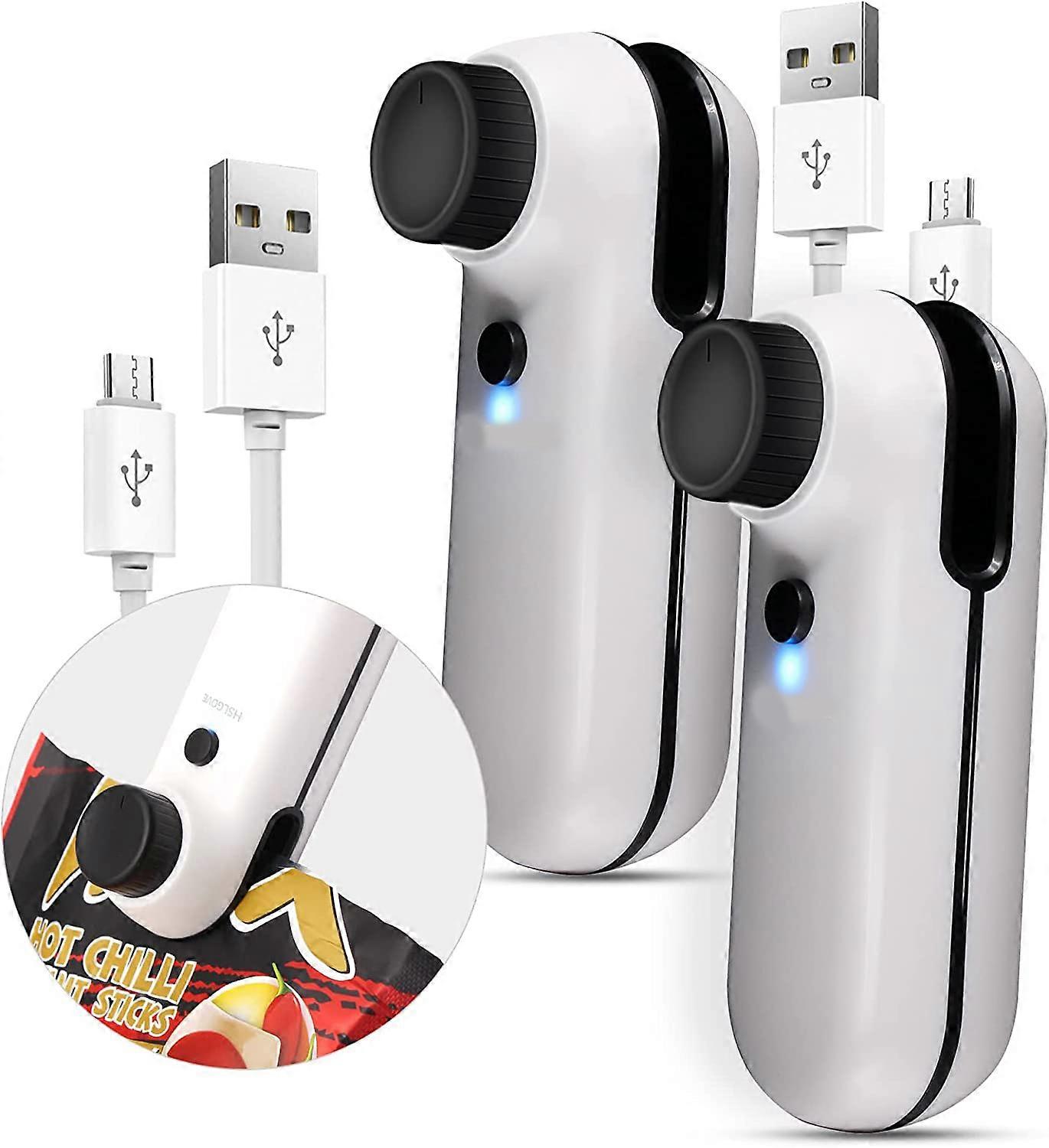 2 Stck, 2-in-1-Beutel, Heisiegel, wiederaufladbar und Schneider, Mini-Chipbeutel, Heisiegel, mit weichem Magnetverschluss