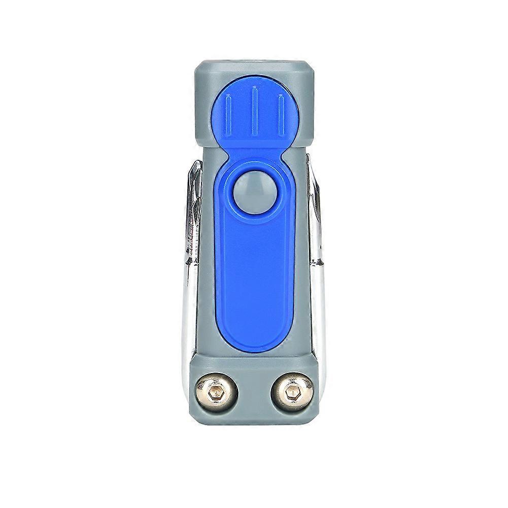 Screwdriver Multifunctional LED Flashlight Combo Tool Home Set Screwdriver Tool (Blue)