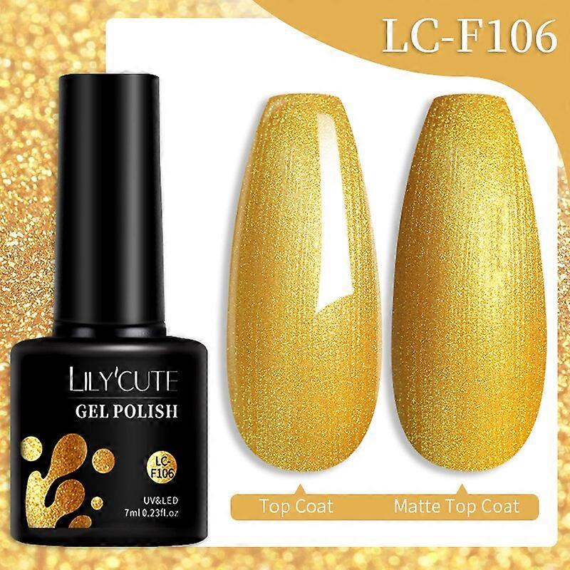 7ML Shell Thread Cat Magnetic Gel Nail Polish 3D Shiny Reflective Pearl Thread Pattern Cat Magnetic Soak Off UV GelLC-F106