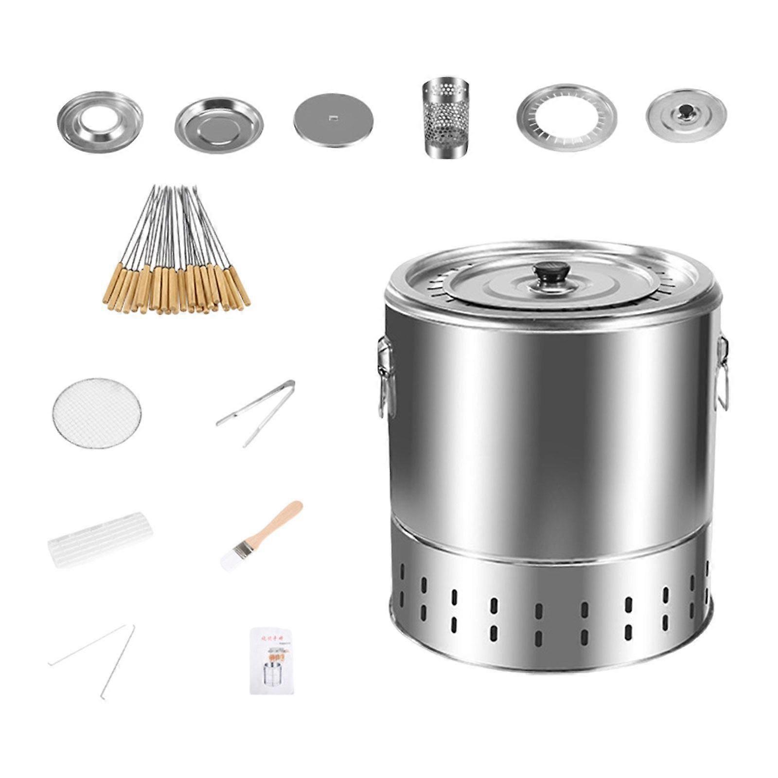 Grill bøtte grill solid BBQ kullgrill for grilling piknik utendørs stor