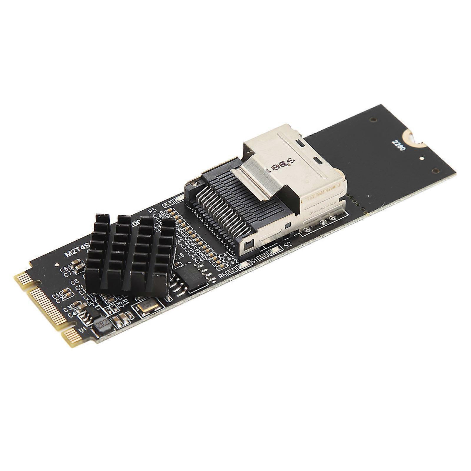 M.2 NVME to SFF 8087 SATA3.0 Expansion Card 4 Port 6Gbps Expansion Controller Card for Windows 10 11
