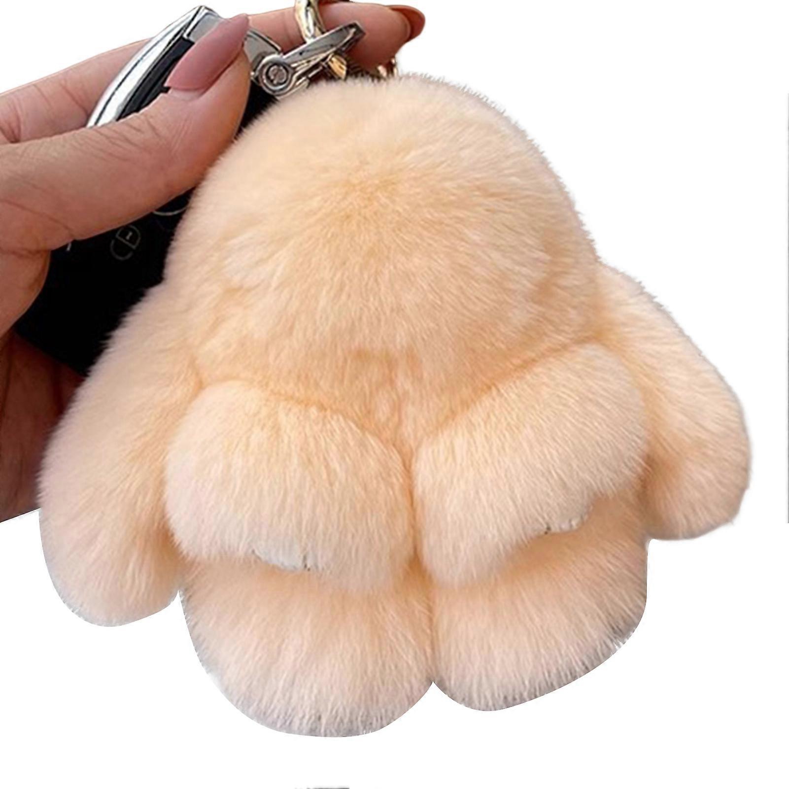 Handgemachter weicher Hase PomPom Charm Entzückende Plüsch Puppe Anhänger Mode Rucksack Handtasche Hängendes Ornament
