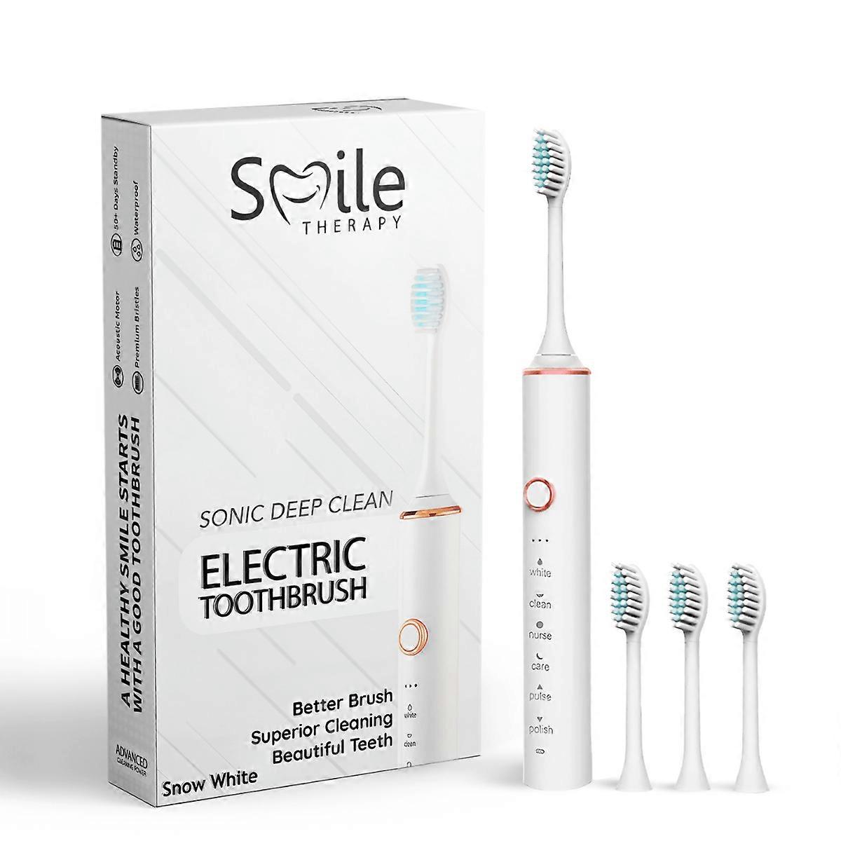Sonic Electric Toothbrush 6 Modes 4 Heads Adults Rechargeable 