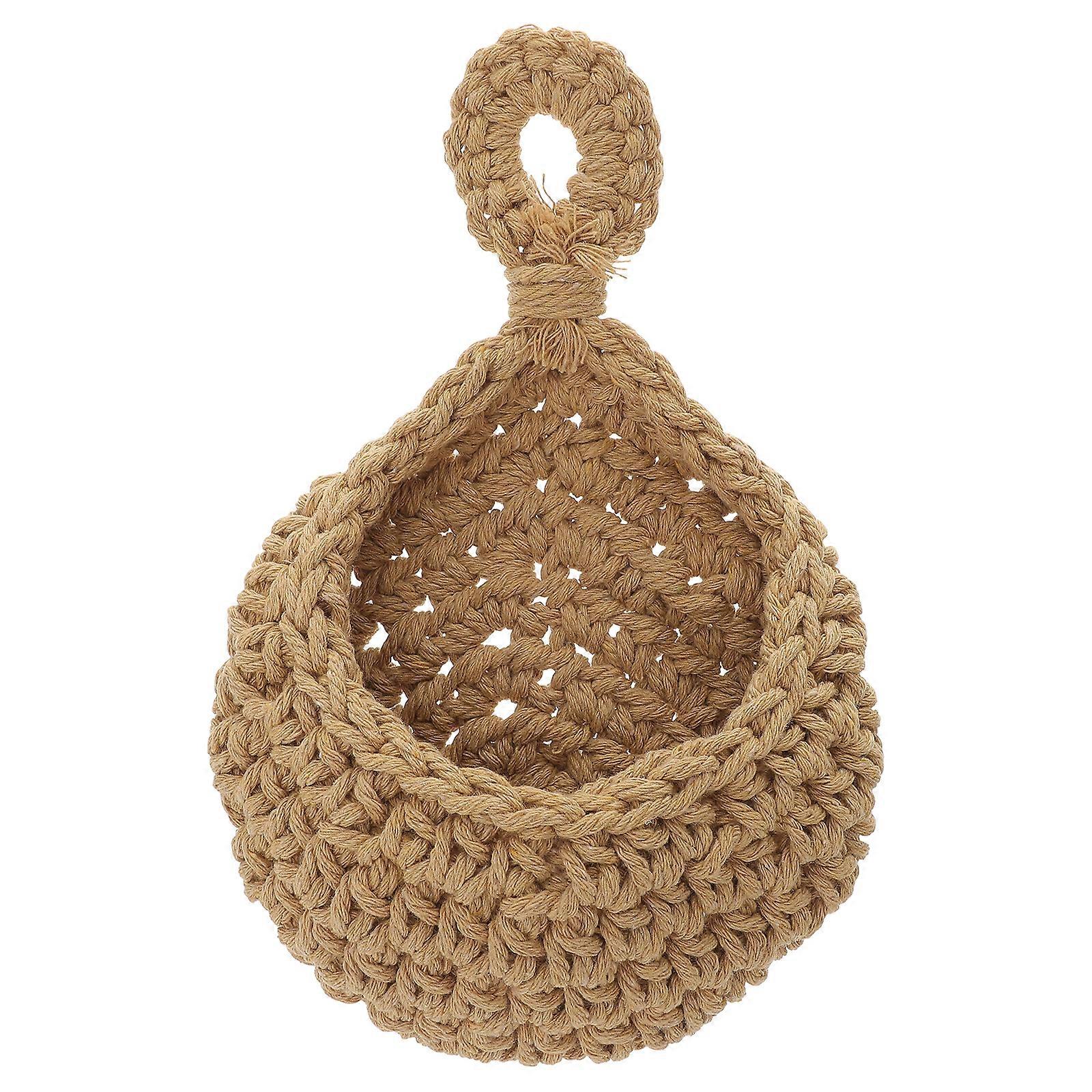 Fruit Vegetable Basket Wall Hanging Basket Kitchen Vegetables Woven Rope Hammock