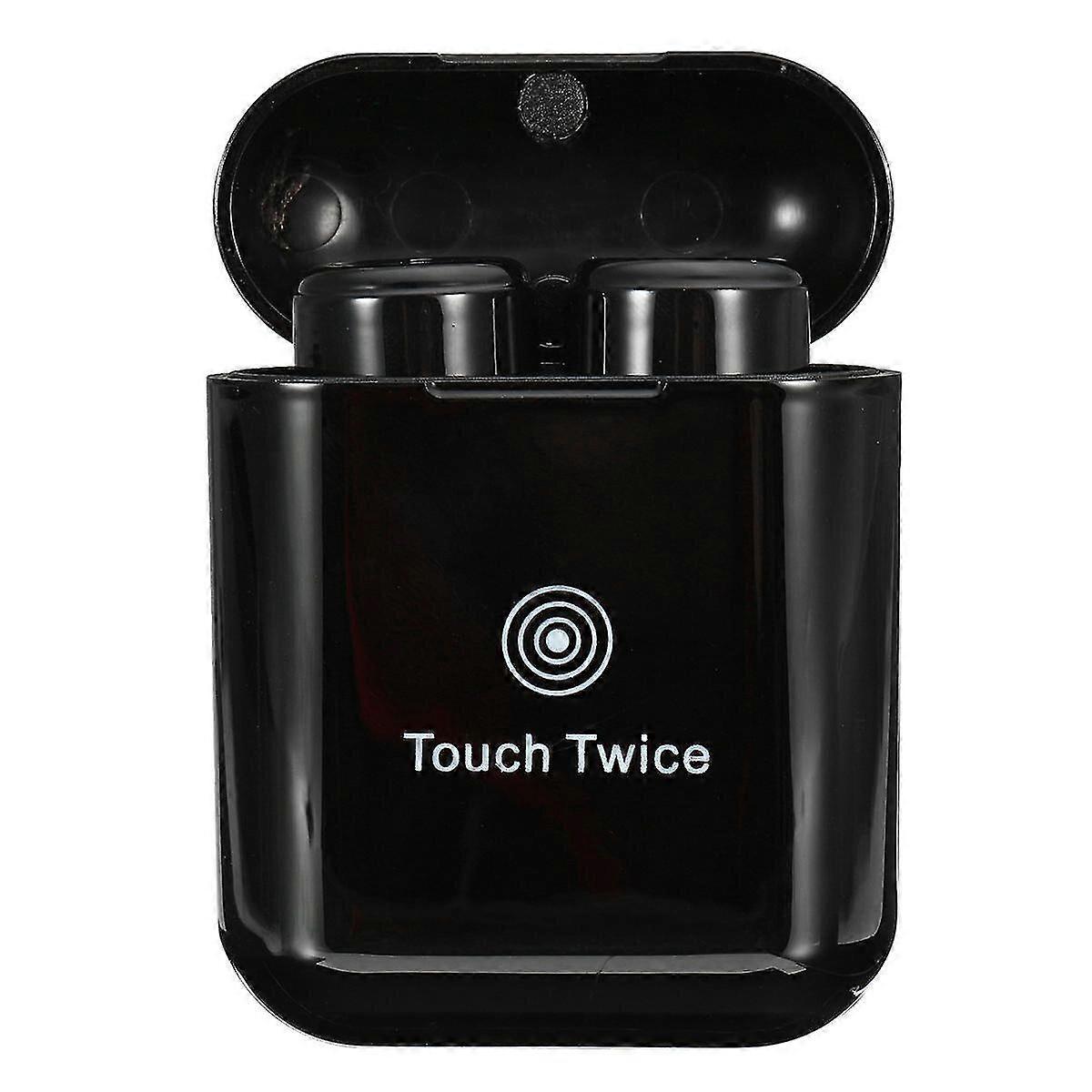 earphones stereo touch control earbuds charging tooth black double