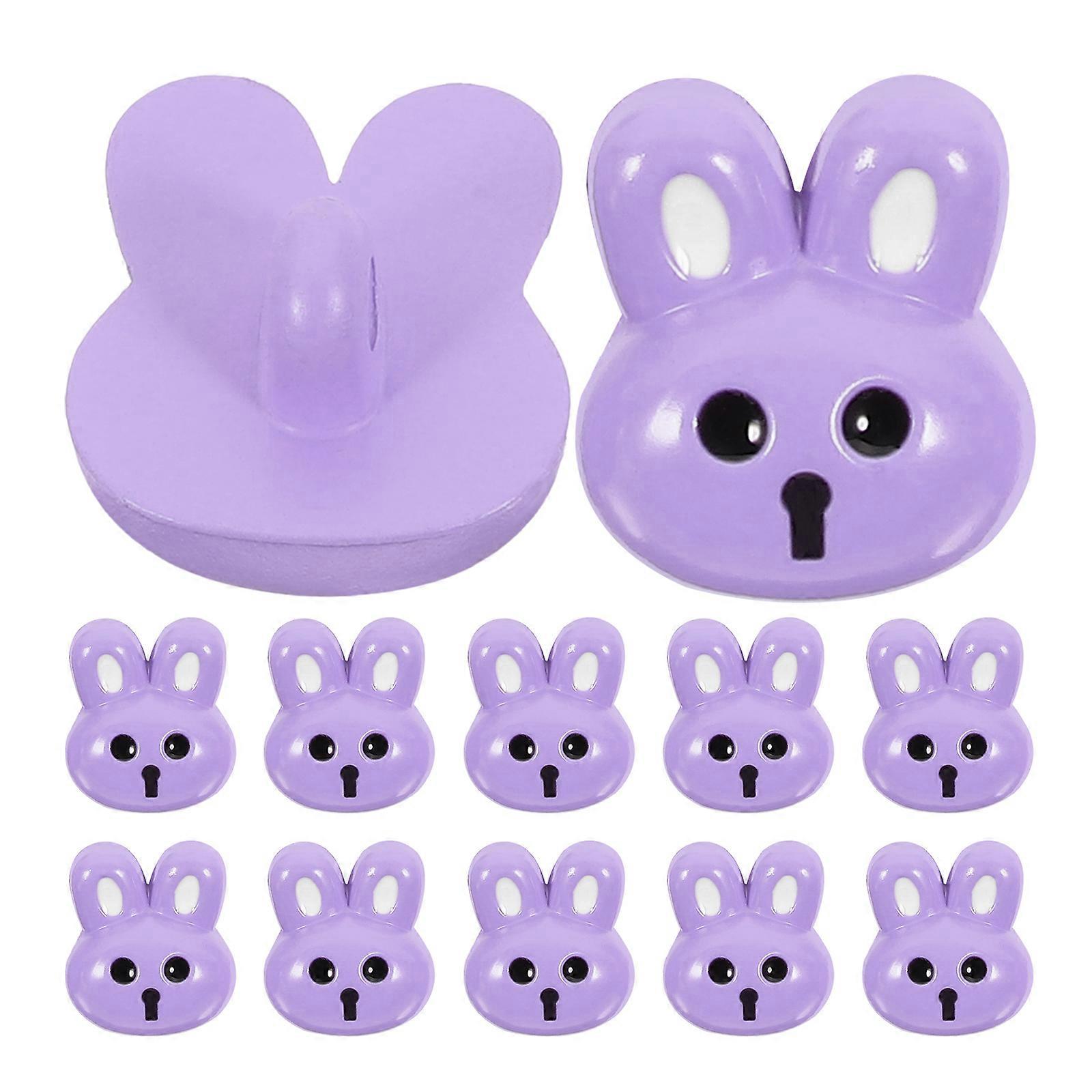 12pcs Sewing Resin Buttons Easter Themed Buttons Small Rabbit Buttons Resin Diy Buttons for Crafts