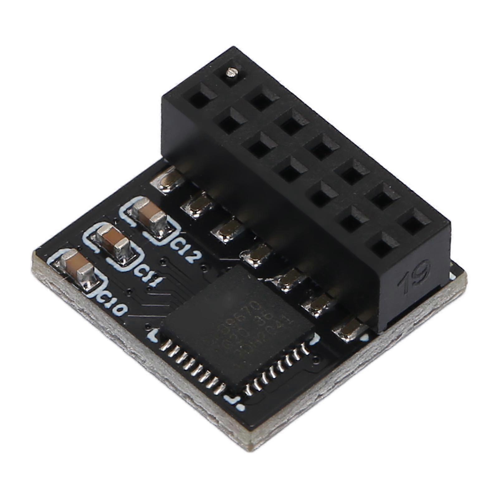 TPM 2.0 Module SPI Interface Stable High Safety 0.6in Wide 0.5in Deep 14Pin SPI Module for Motherboard DDR4 Memory