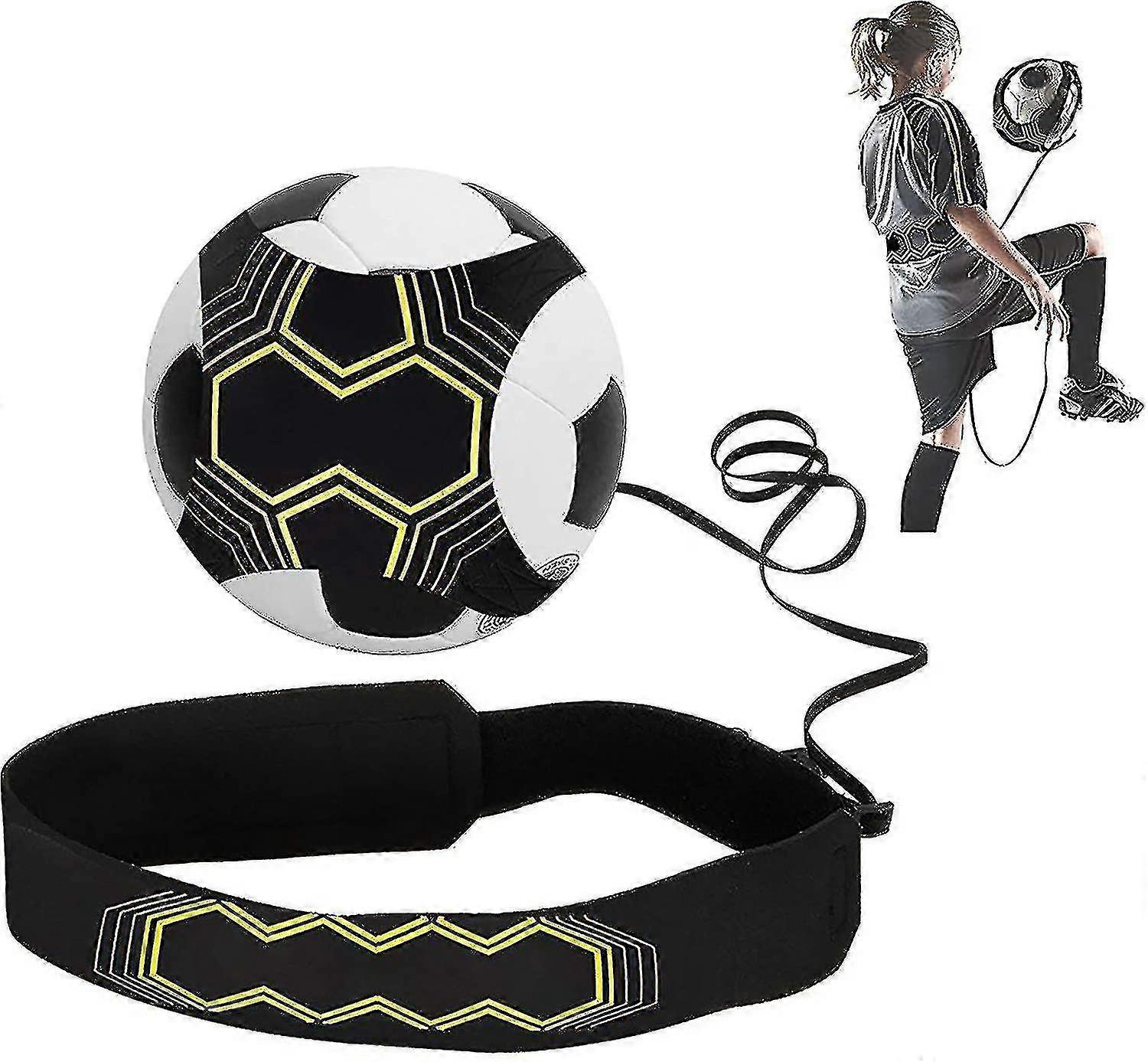 ソロサッカーキックトレーナー、子供と大人のためのサッカートレーニングエイド、サッカーボールバンジー弾性トレーニング、サッカースキルの向上、バルに適合