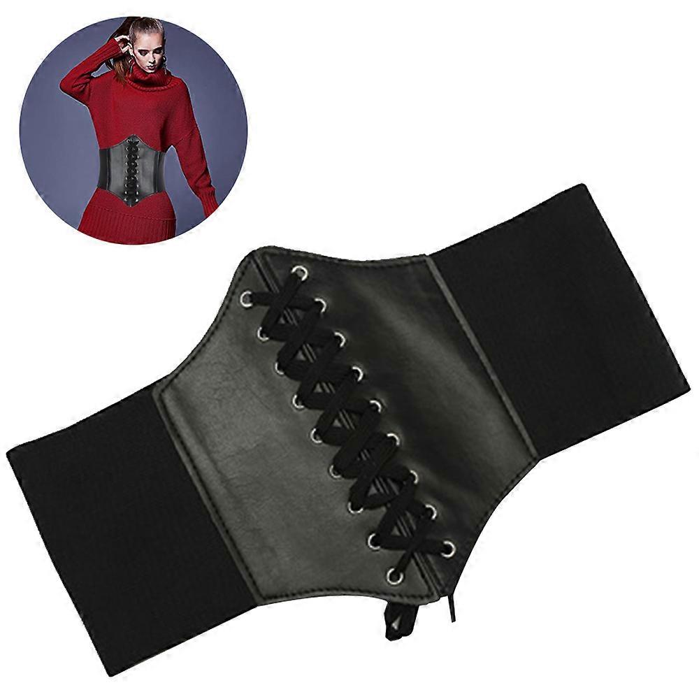 Lace-up Cinch Belt - Elastic Corset Waist Belt - Wide Version - Fashionable and Adjustable