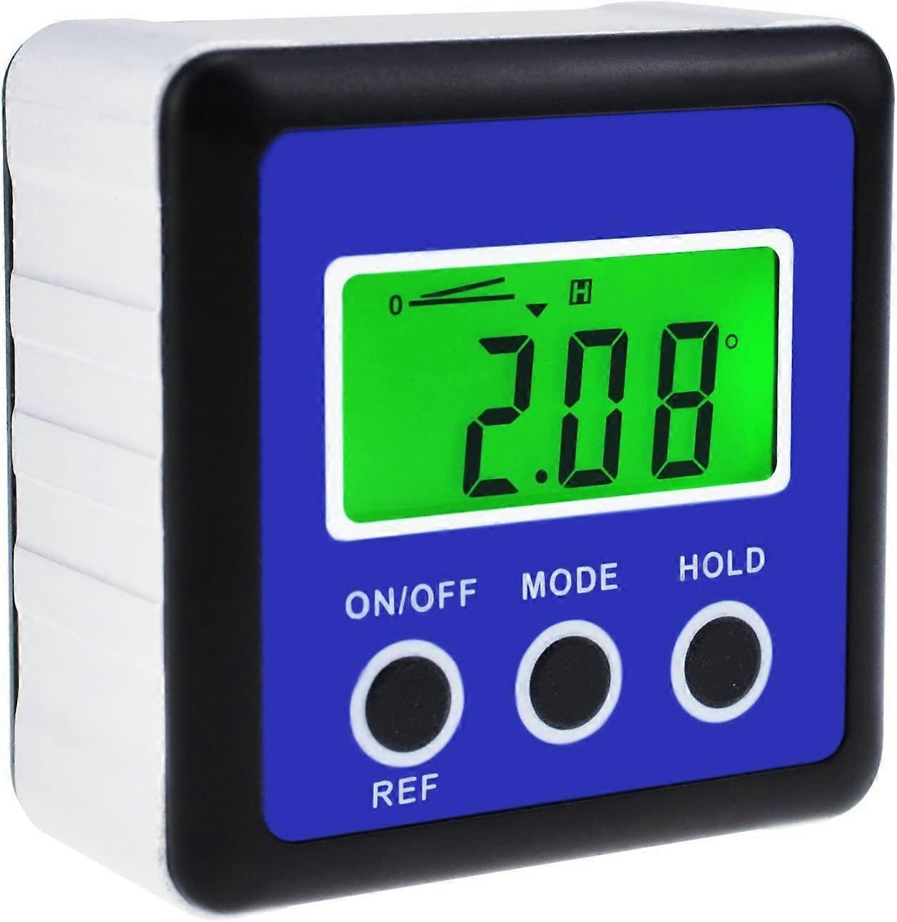 Digital Bevel Box Inclinometer Protractor Gauge With Magnets And Spirit Level, Portable Mini Cube Tool For Carpenter (W/ Backlight)