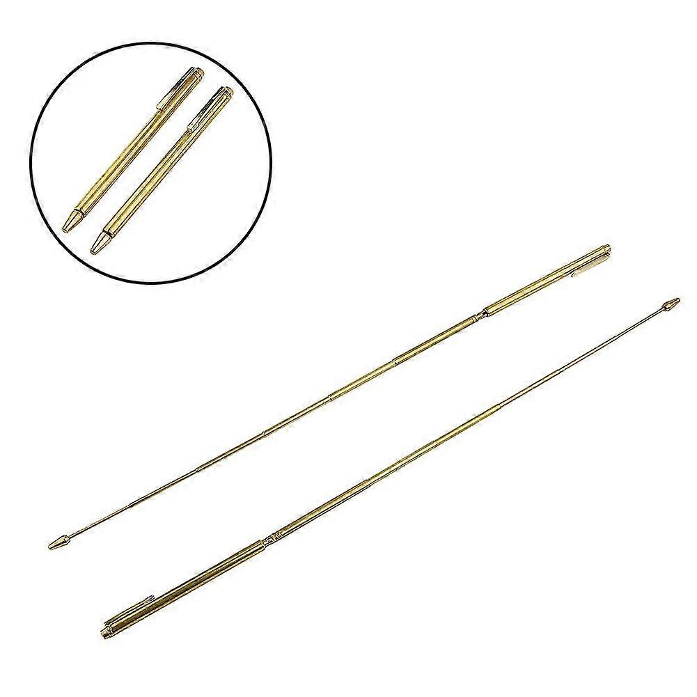 2pcs Flexible Brass Adjustable Detector Water Tool Witching Hunting Dowsing Rods Easy Carry Stretch Measuring Instruments 57cm
