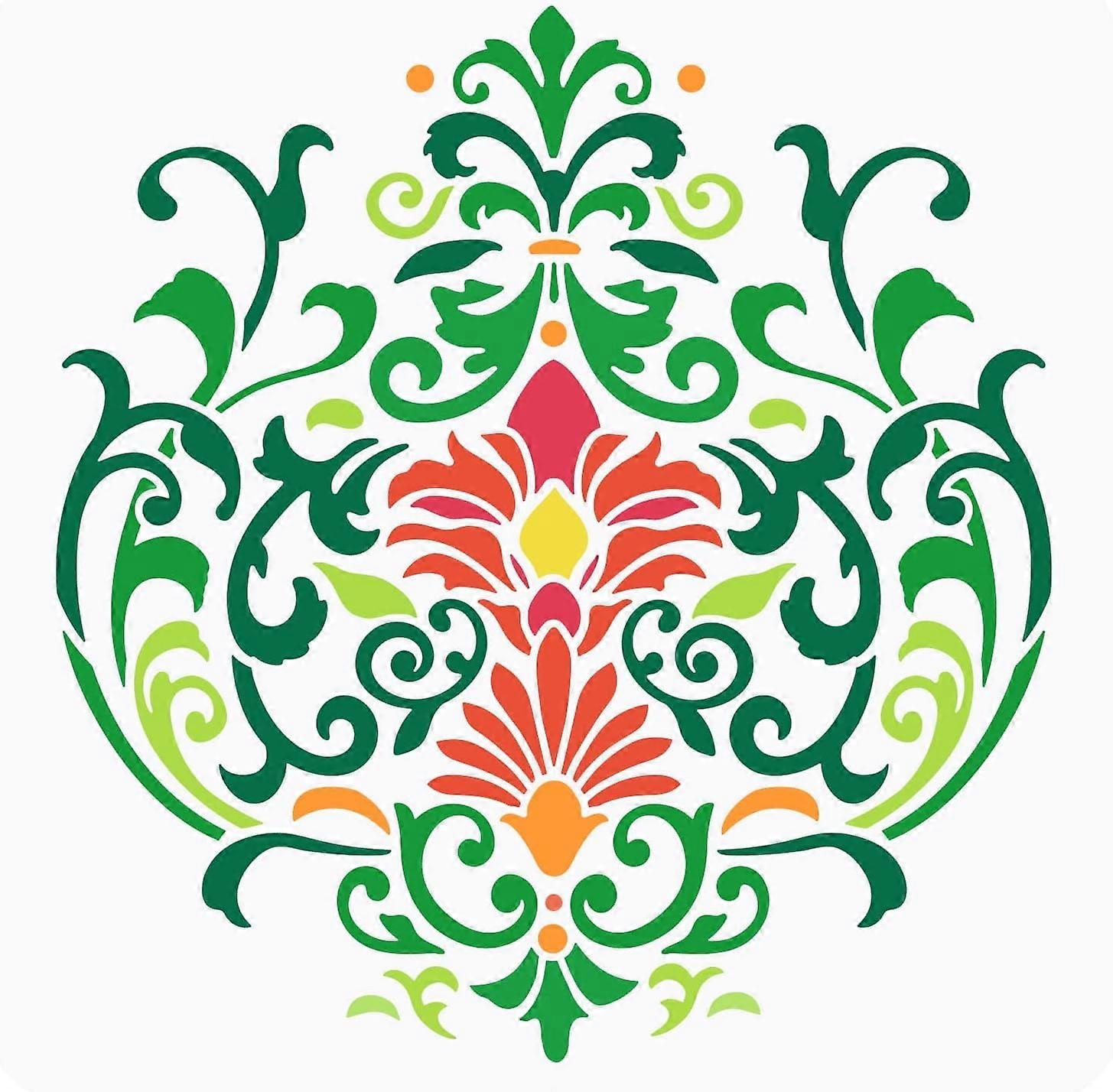 Plastic Hollow Out Drawing Painting Stencils Crown Pattern for Fabric and Furniture Decoration