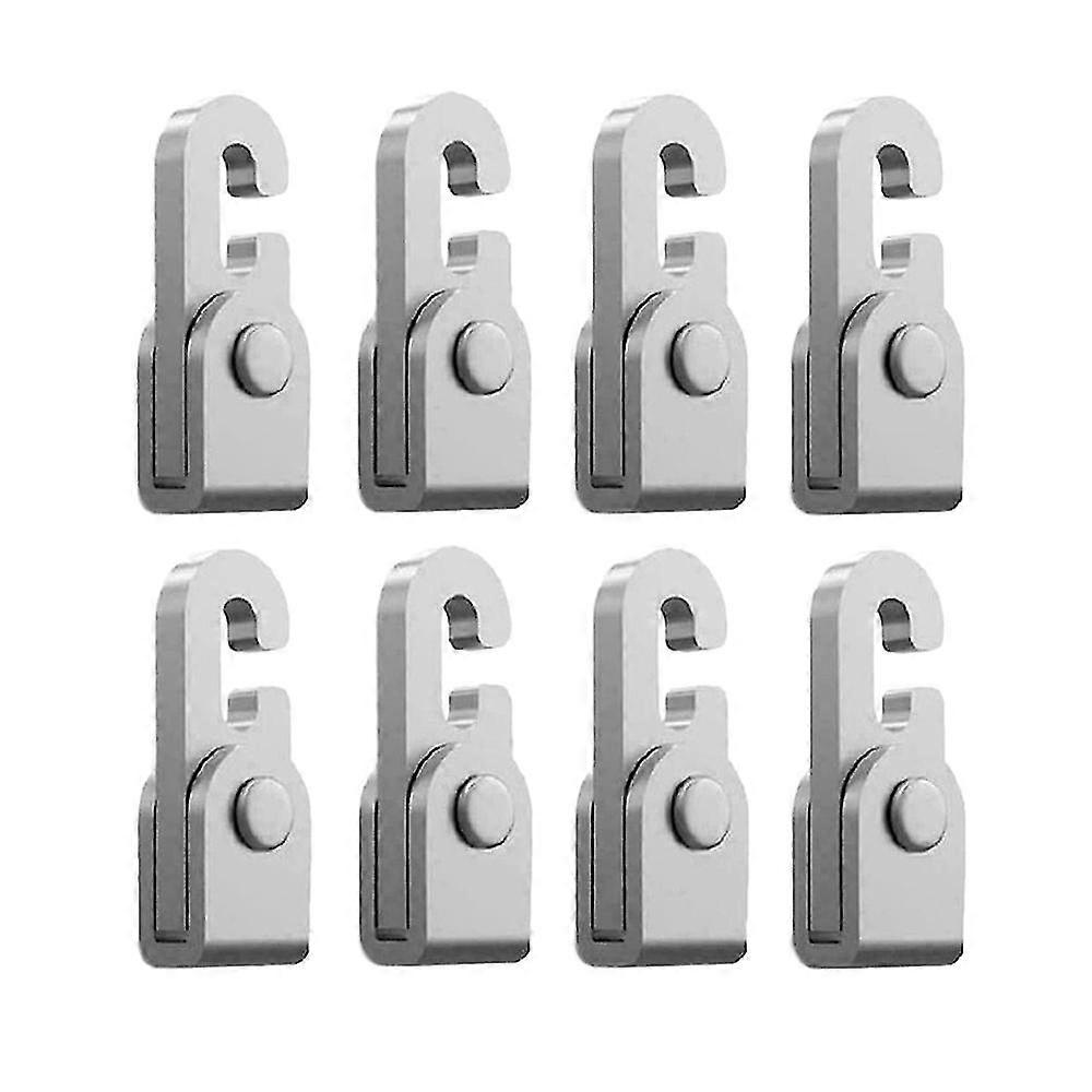 8Pcs/Pack Camping Automatic Lock Hook Tent Hook Free Knot Self-Locking Easy Tighten Rope Kit for Ou