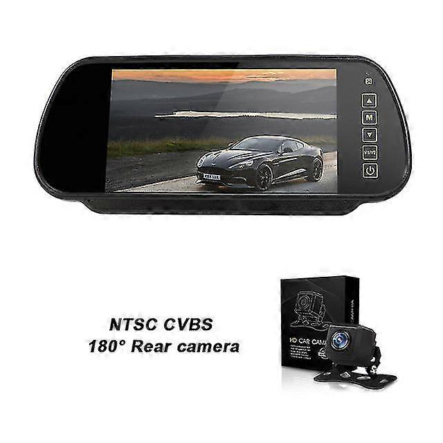 7 Inch high quality rearview mirror monitor parking lot surveillance video recorder tft lcd color screen supports 12-36v input