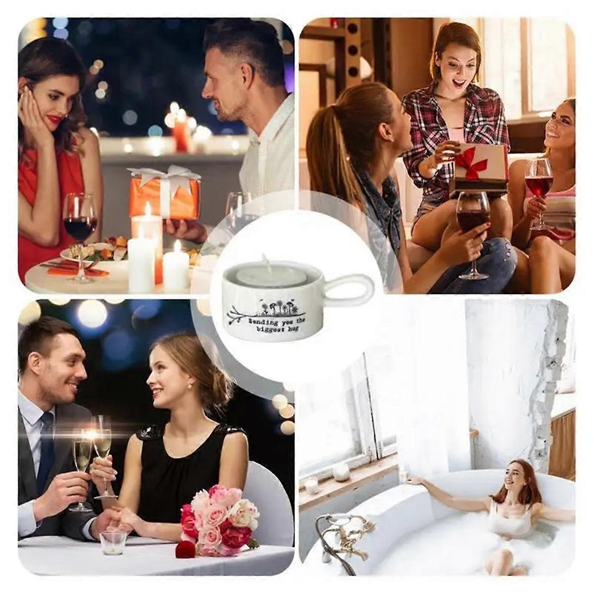 Holder with Handle Decorative Resin Candle Stand for Table Centerpiece Home Candle Lighting Holder