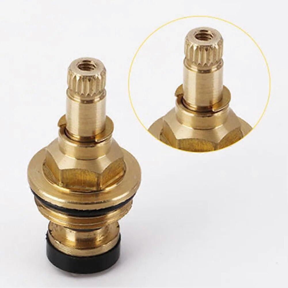 Brass Slow Opening Spool Faucet Hot And Cold Water Spool With Rubber Retaining Gasket G1/2 Bsp 20 Tooth Opening Valve Core