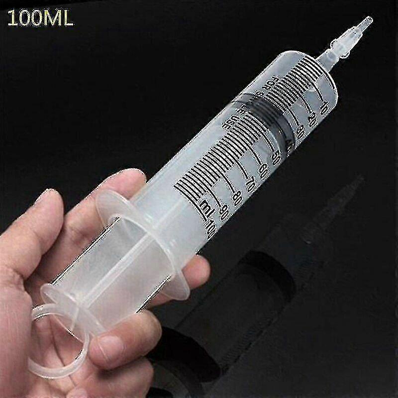 100-200ml Reusable Big Large Plastic Hydroponics Nutrient Measuring Syringe
