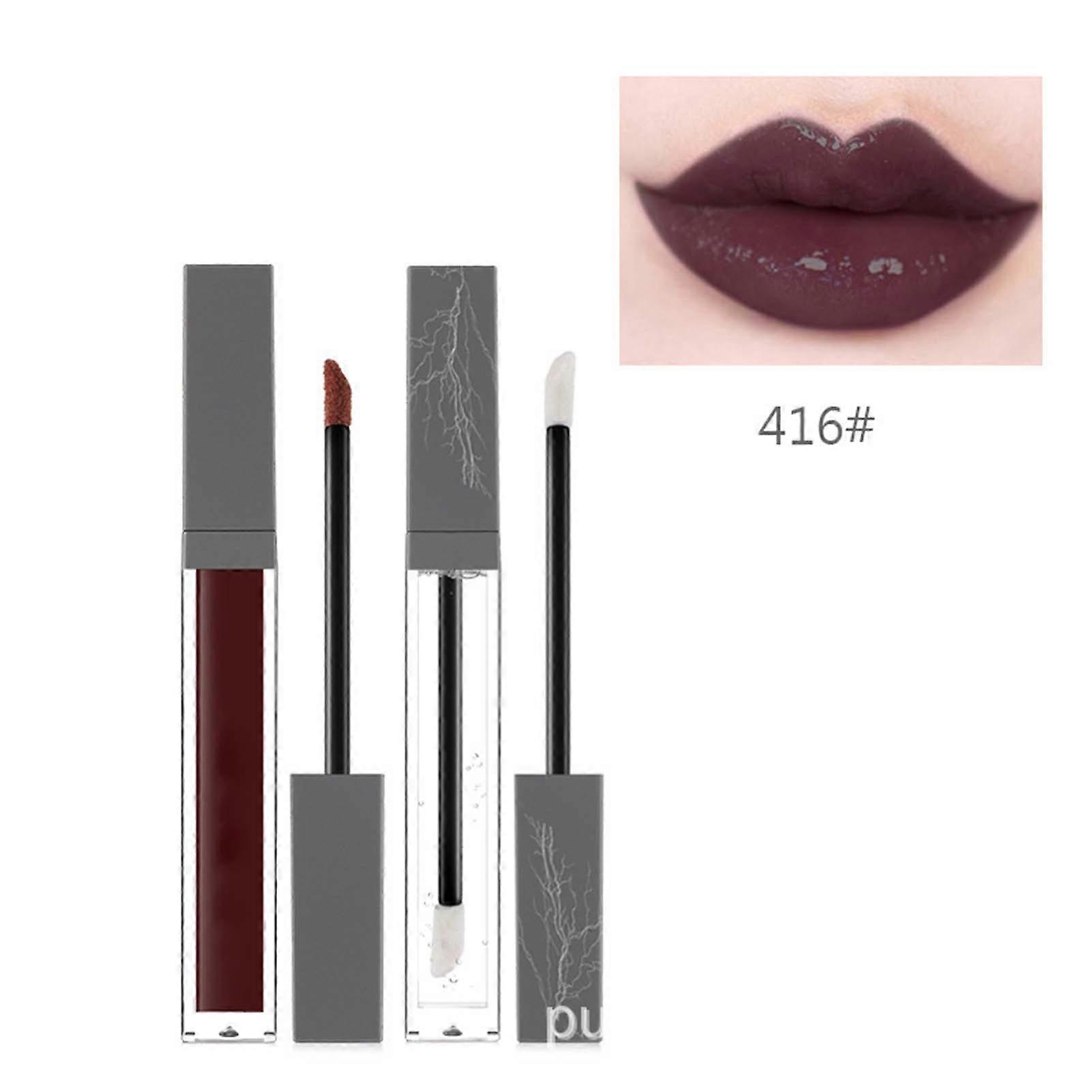 Fashion Matte Lipstick Lip Glaze 2 Piece Set Hydrating Lip Stick Beauty Cosmetic for Women Girls